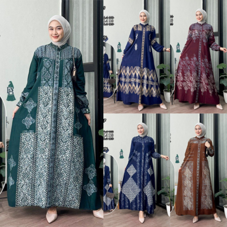 Gamis Twill Ori Batik Cap Malaman Ada Size (Kode: BDB)
