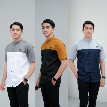 Baju Koko Kombinasi Warna ( Kode: ISN )