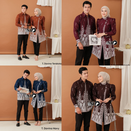 Couple Batik Katun Tunik Lengan Balon (Kode: NBK)