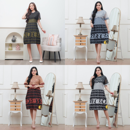 Dress Brokat ( Kode: BKM )