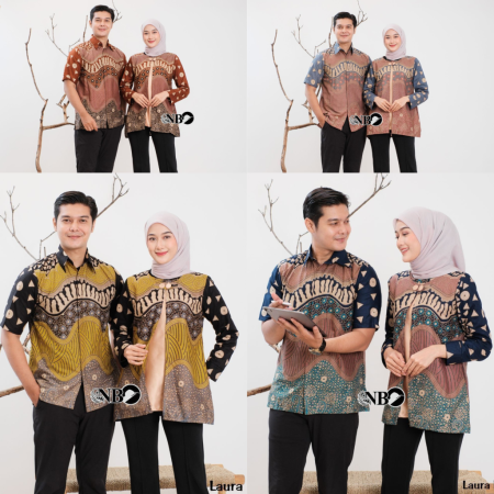 Couple Batik Blus Katun Mix Velvet (Kode: NBK)