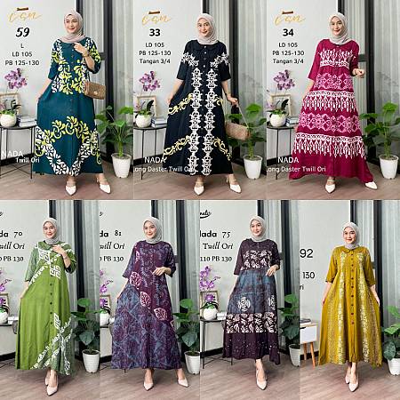 Nada Long Daster - Twill Ori Premium (Kode: ISN)