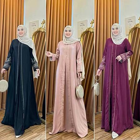 Abaya Lyora Bordir (Kode: NNB )