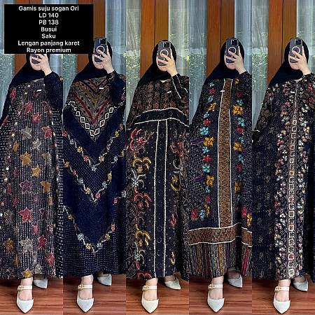 Gamis Batik Jumbo Aneka Motif (kode: BJE)