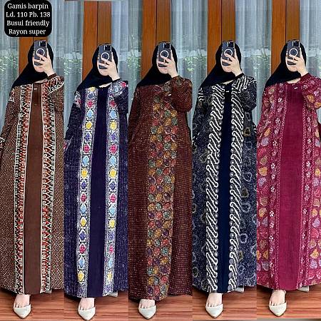 Gamis Cantik Batik Barpin (kode: BJE)