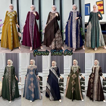 Gamis Batik Twill Ori Allsize (kode BDB)