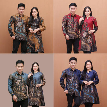 Couple Tunik Kemeja Batik Katun (Kode: SRJ)