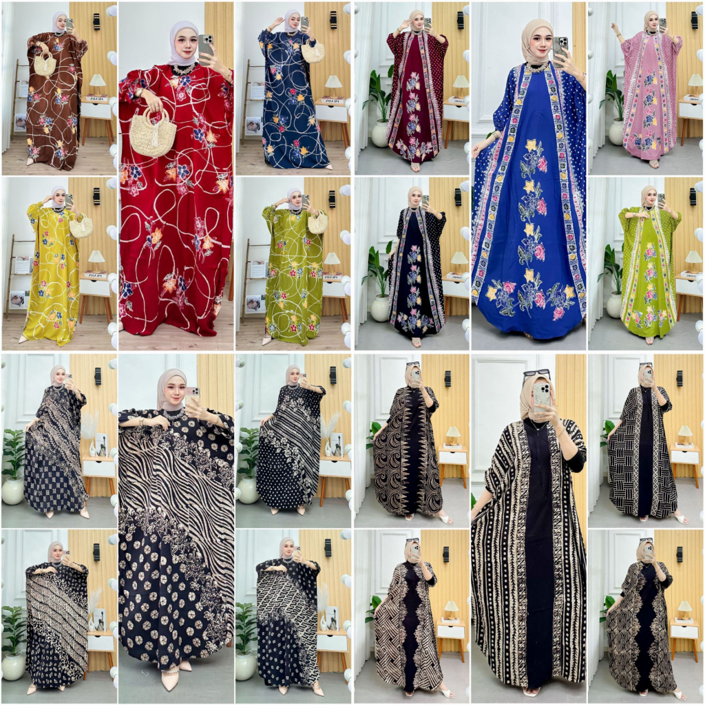 Gamis Kaftan Batik Cap Rayon (AYN)