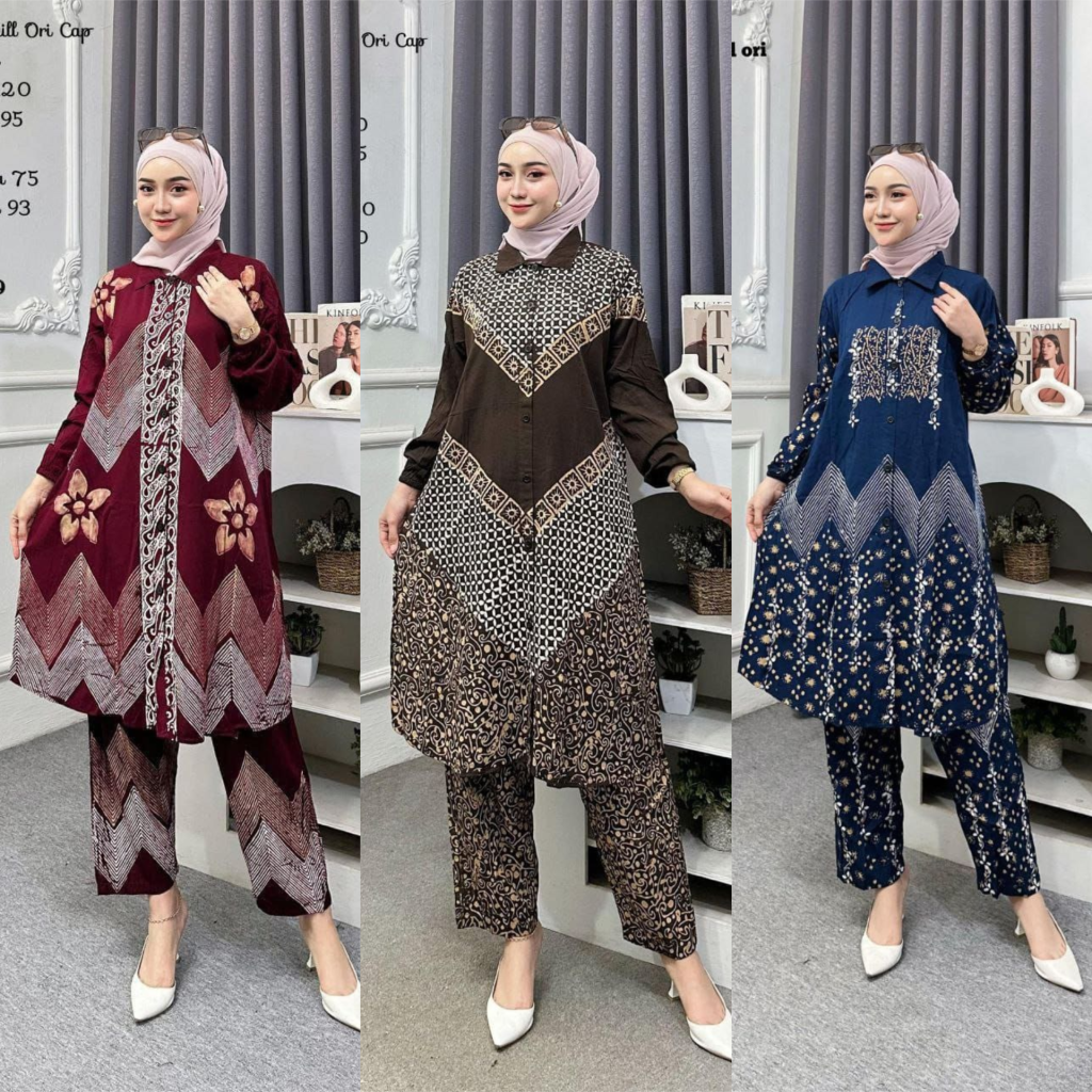 One Set Tunik Twill Ori Cap (Kode: HDT)