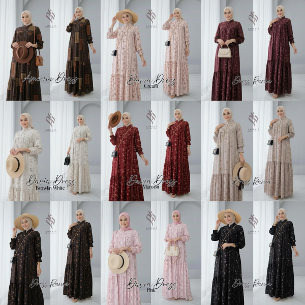 Gamis Rayon Motif Remple Cantik ( Kode: ANJ )