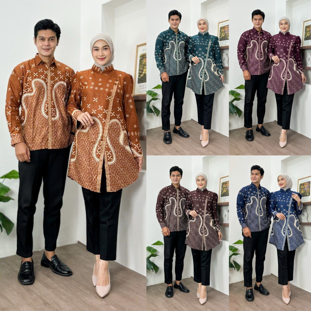 Couple Tunik Kemeja Batik Katun (Kode: BAN)