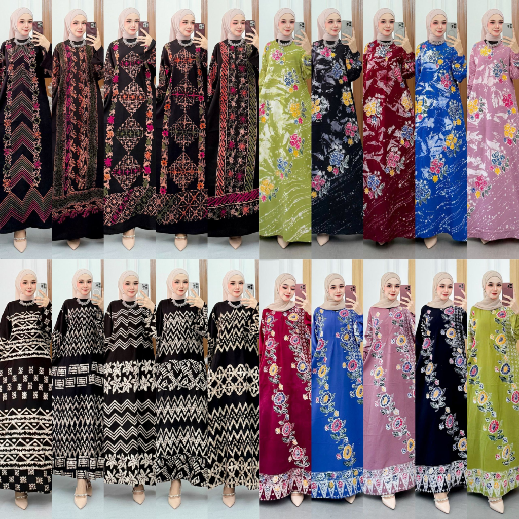 Gamis Batik Cap Jumbo Rayon (Kode: AYN)