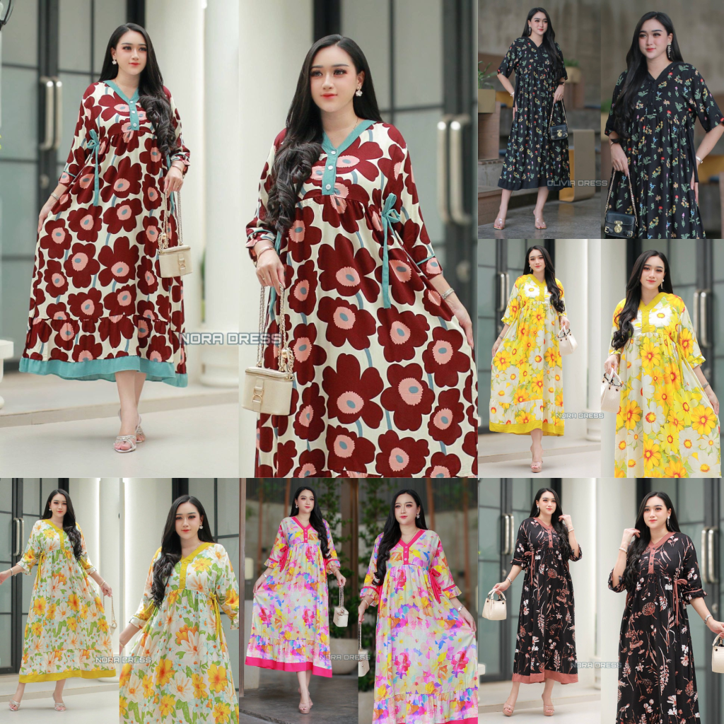 Daster Nora Dress Rayon Diamond (kode: FLA)