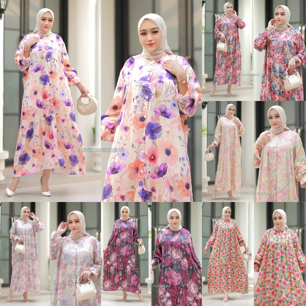 Davia Midi Dress Rayon DIamond (Kode: FLA)