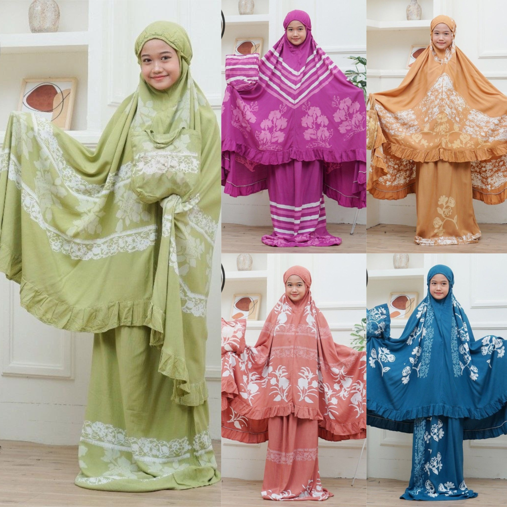 MUkena Anak Batik Cap Hanum Rayon (Kode: ADT)