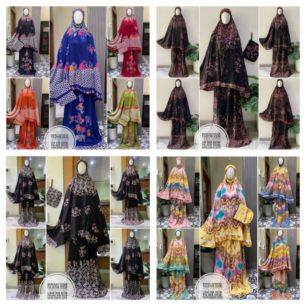 Mukena Batik Halus Rayon Super Aneka Motif (Kode:BRS)
