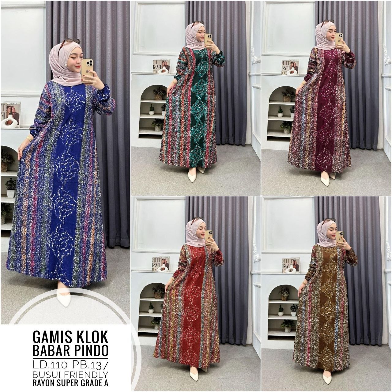 Aneka Gamis Batik Cantik (Kode: BFP , MSD , LGB)