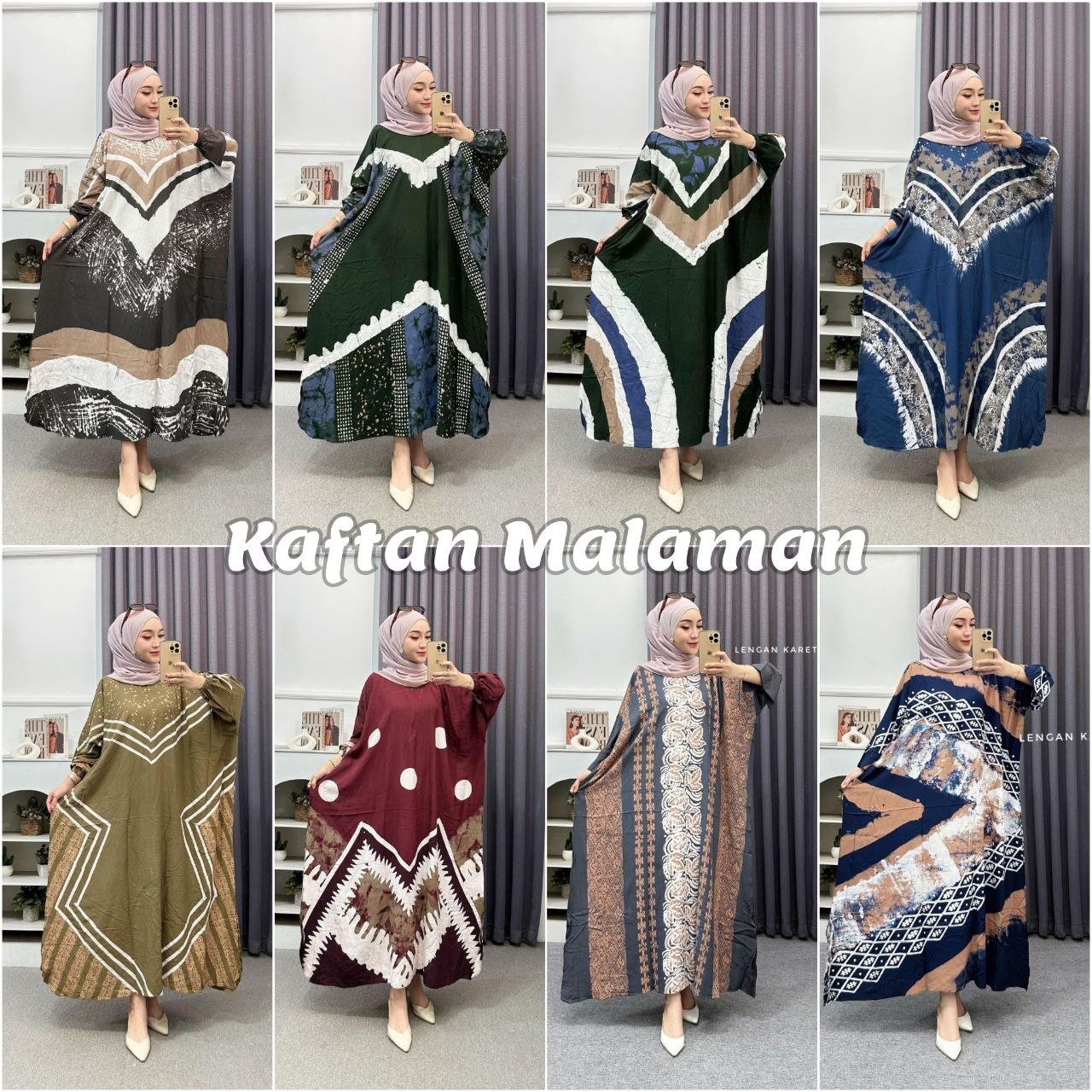 Gamis Kaftan Batik Cumikan (Kode;  BFP , LGB , MSD )