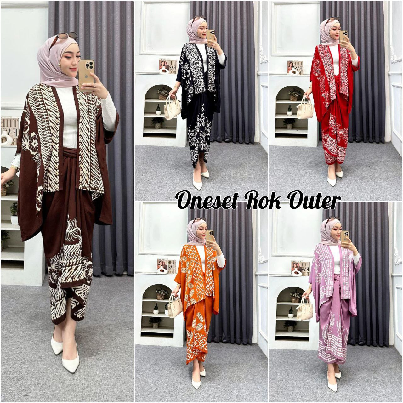 Oneset Batik Outer Rayon Halus (Kode:BFP)