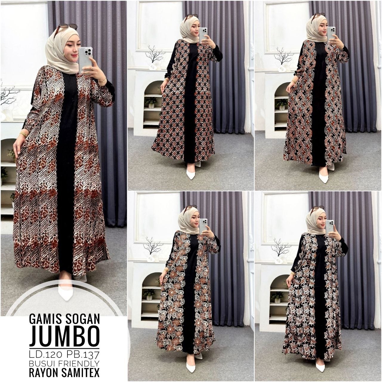 Aneka Gamis Batik Cantik (Kode: BFP , MSD , LGB)