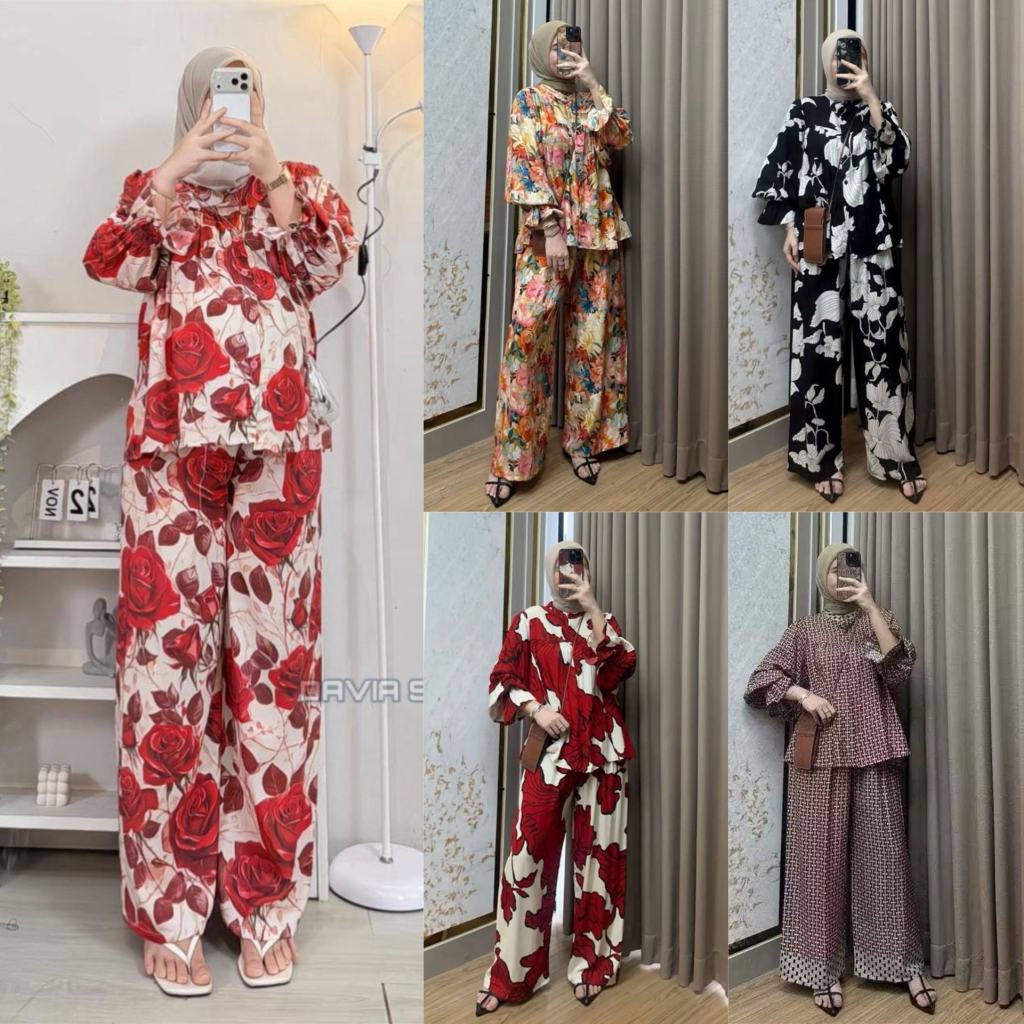 Davia Set Kulot Rayon Diamond (Kode: FLA)